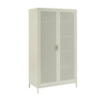 Wardrobe - Metal - Sand Beige - 2 Doors