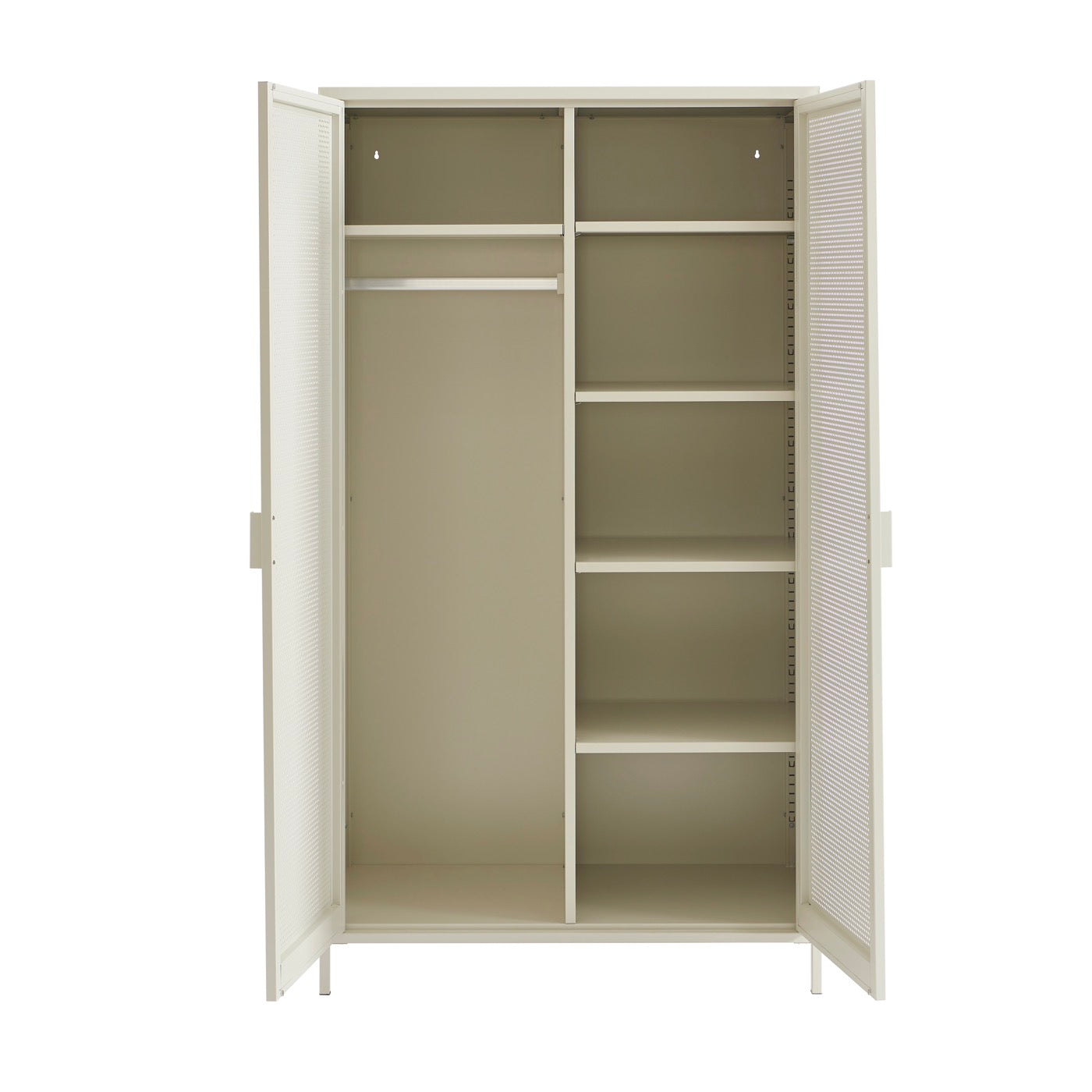 Wardrobe - Metal - Sand Beige - 2 Doors