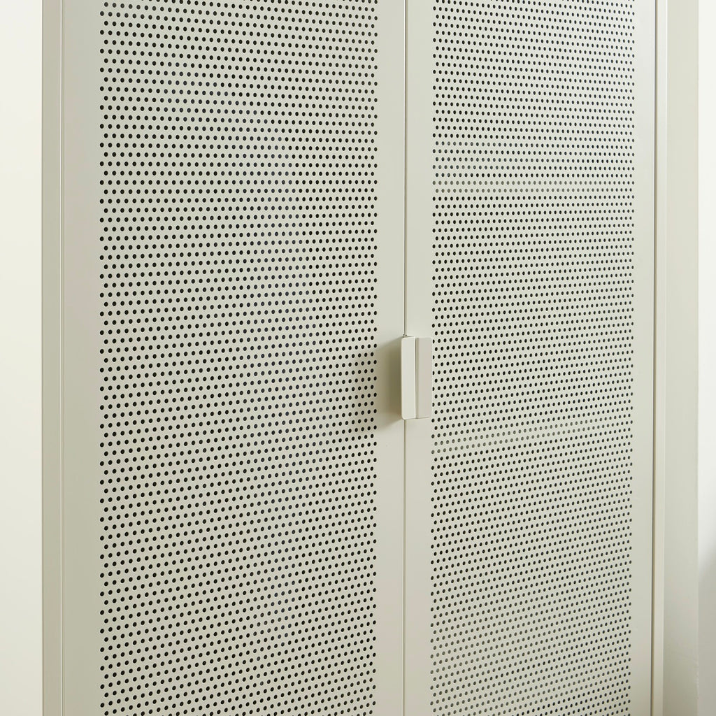 Wardrobe - Metal - Sand Beige - 2 Doors