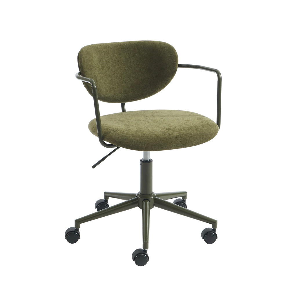 Office Chair - Fabric - Olive Green - With Casters