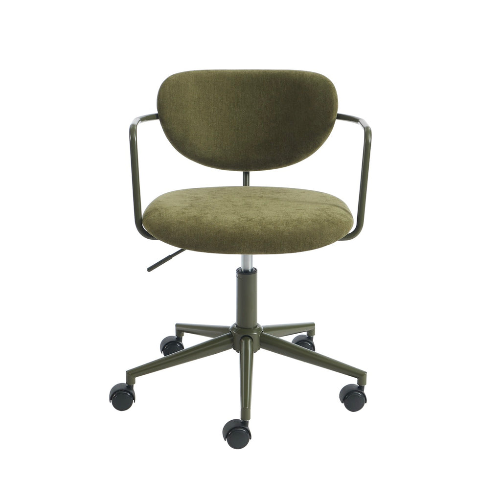 Office Chair - Fabric - Olive Green - With Casters