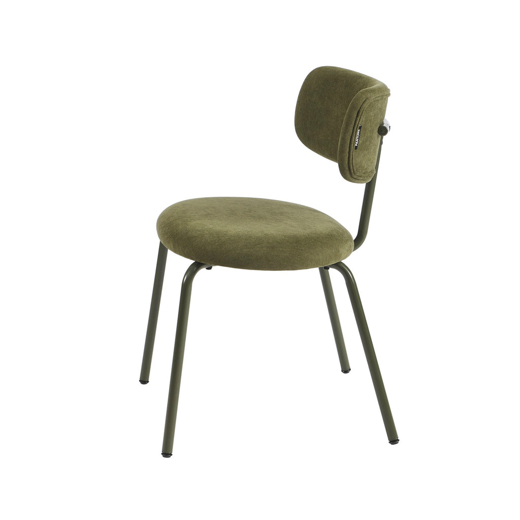 Pack De 2 Sillas - Tela Y Patas De Metal - Verde Oliva
