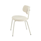 Lot De 2 Chaises - Tissu Et Pieds Métal - Beige Sable