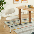 Lot De 2 Chaises - Tissu Et Pieds Métal - Beige Sable