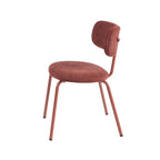 Lot De 2 Chaises - Tissu Et Pieds Métal - Terracotta