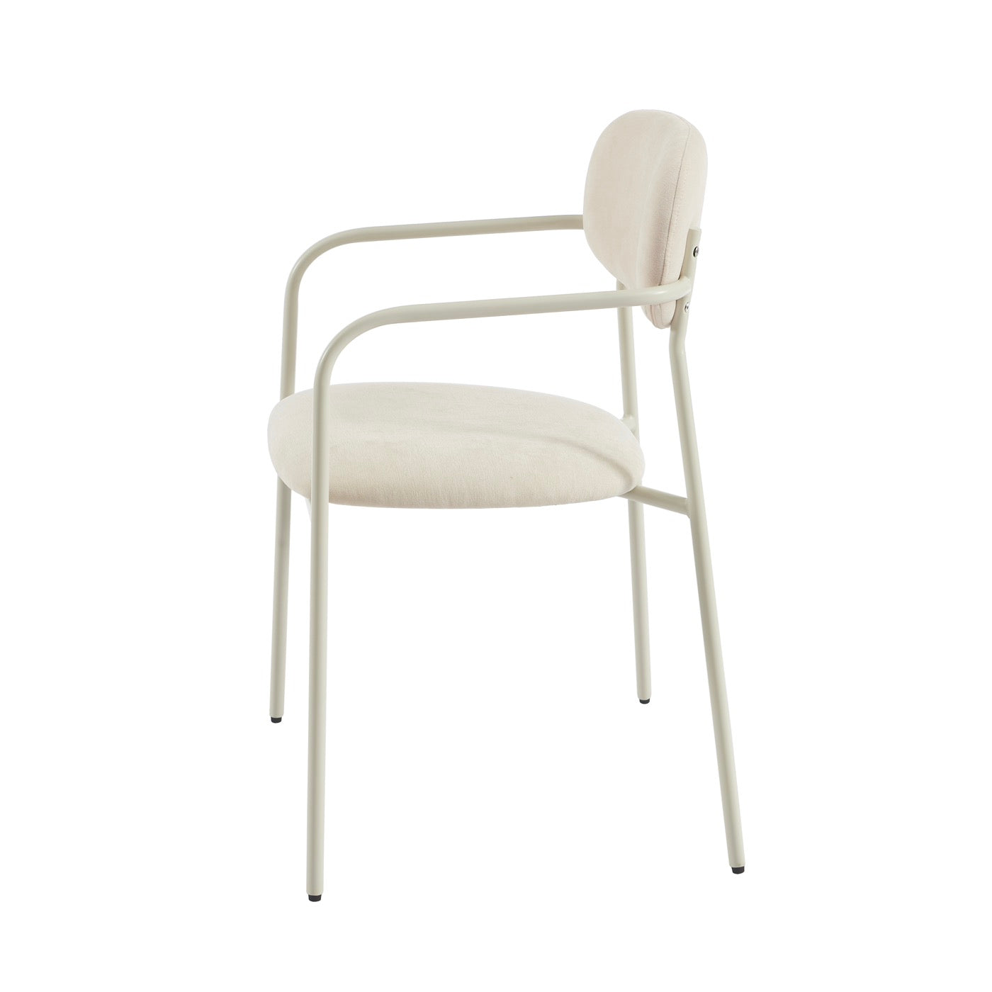 Lot De 2 Chaises - Tissu Et Pieds Métal - Beige Sable