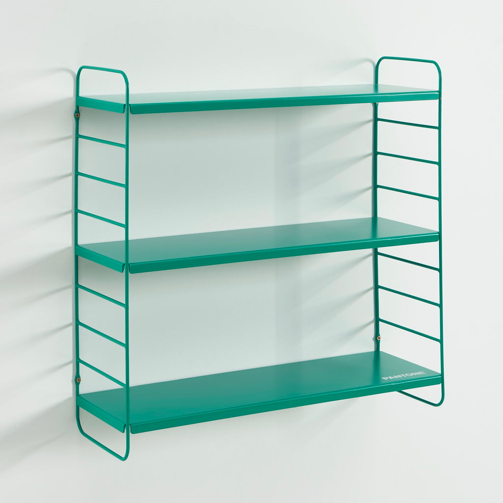 3-Level Wall Shelf - Metal - Emerald Green