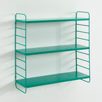 3-Level Wall Shelf - Metal - Emerald Green