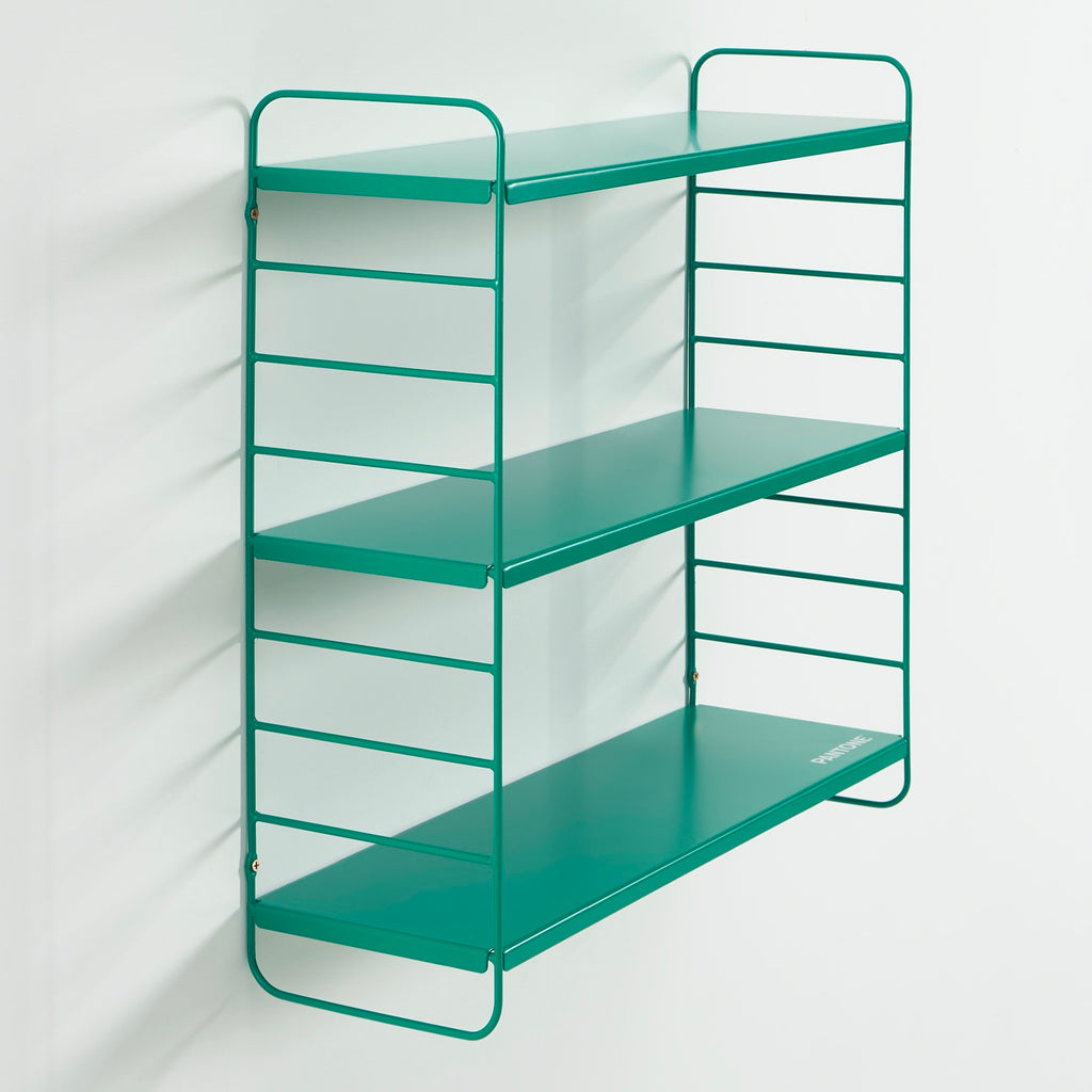 3-Level Wall Shelf - Metal - Emerald Green