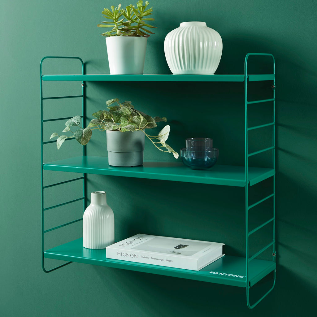 3-Level Wall Shelf - Metal - Emerald Green