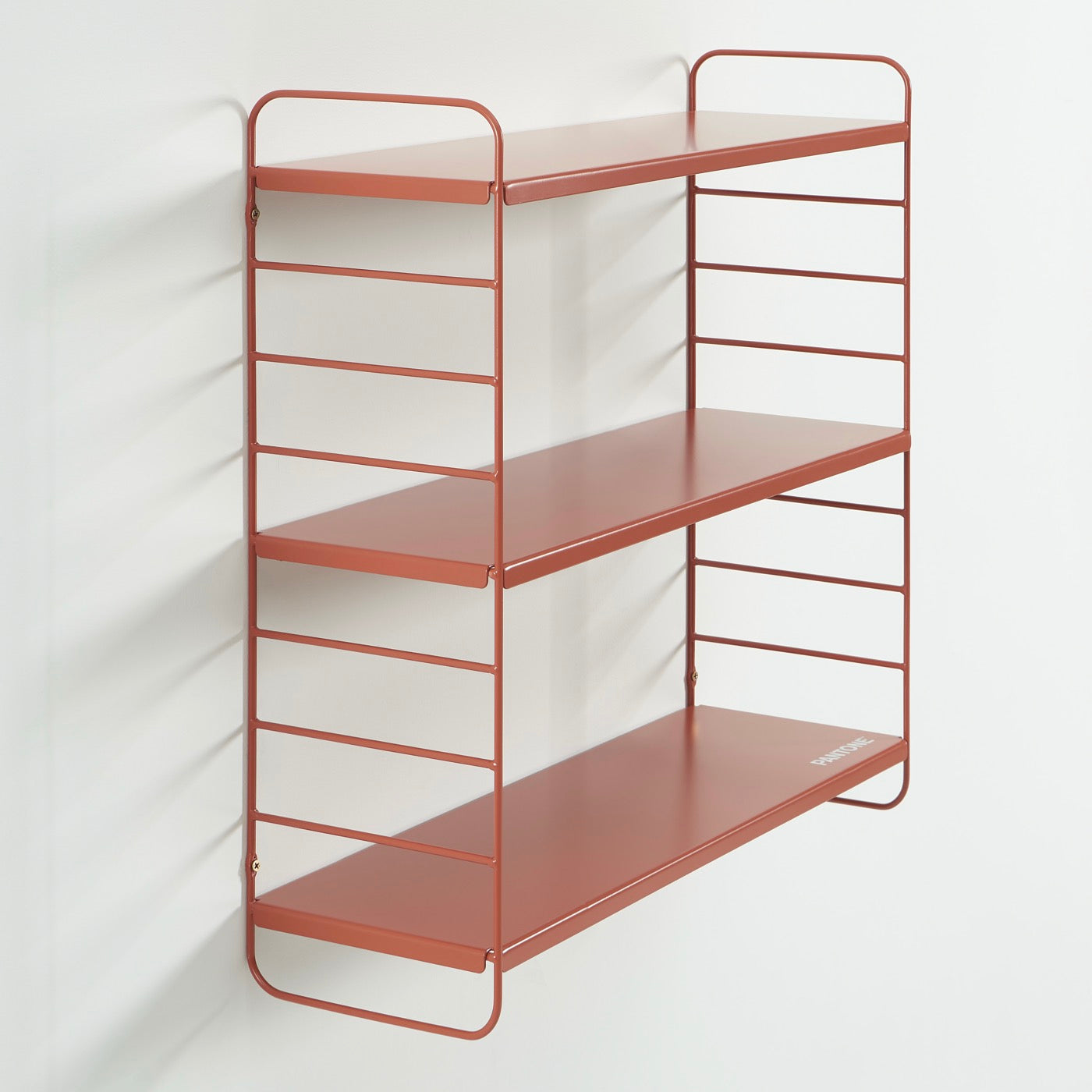 3 Tier Wall Shelf - Metal - Terracotta