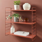 3 Tier Wall Shelf - Metal - Terracotta