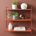3 Tier Wall Shelf - Metal - Terracotta