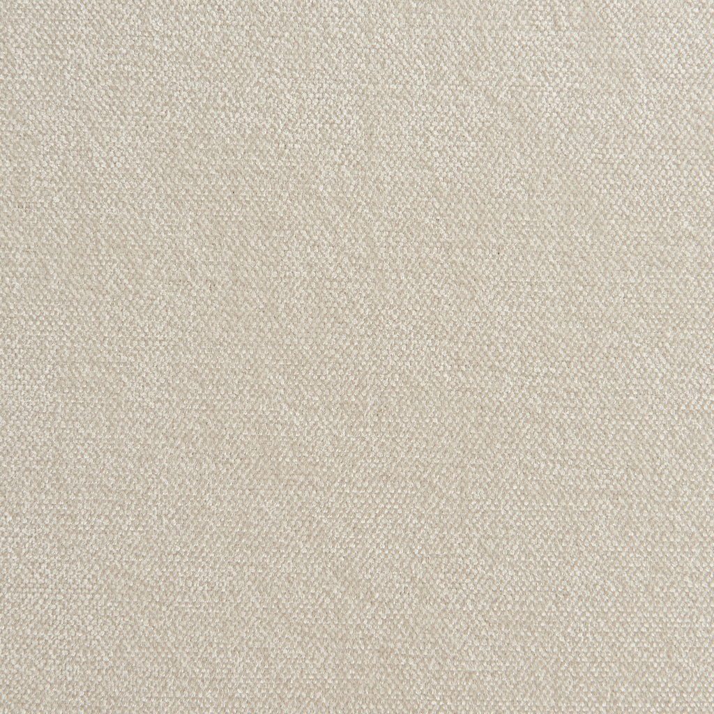 Swivel Ottoman - Chenille Fabric and Metal - Sand Beige