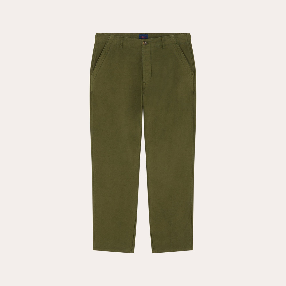 Pantalon Décontracté En Moleskine De Coton Vert Forêt