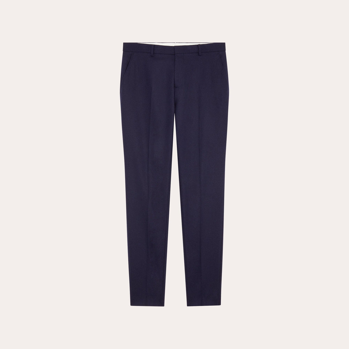 Pantalon En Flanelle De Laine Marine