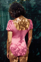 Bañador De Una Pieza Paola - Vichy Red - Mujer