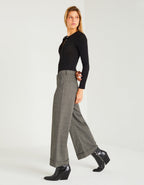 Jean Wide Paolo Fancy H23 - Black Tartan - Women