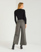 Jean Wide Paolo Fancy H23 - Black Tartan - Women