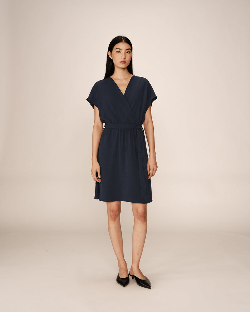 Vestido corto azul marino sin mangas Papaya