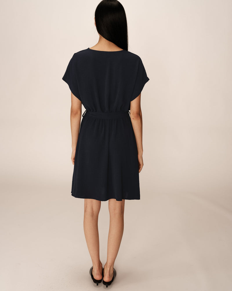 Vestido corto azul marino sin mangas Papaya