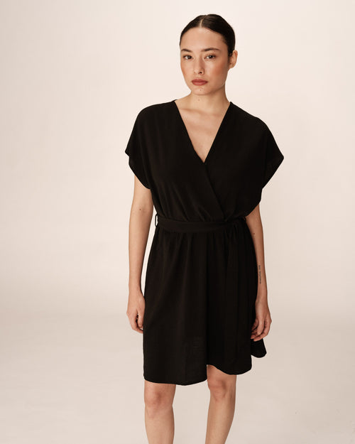 Papaya Short Dress - Black