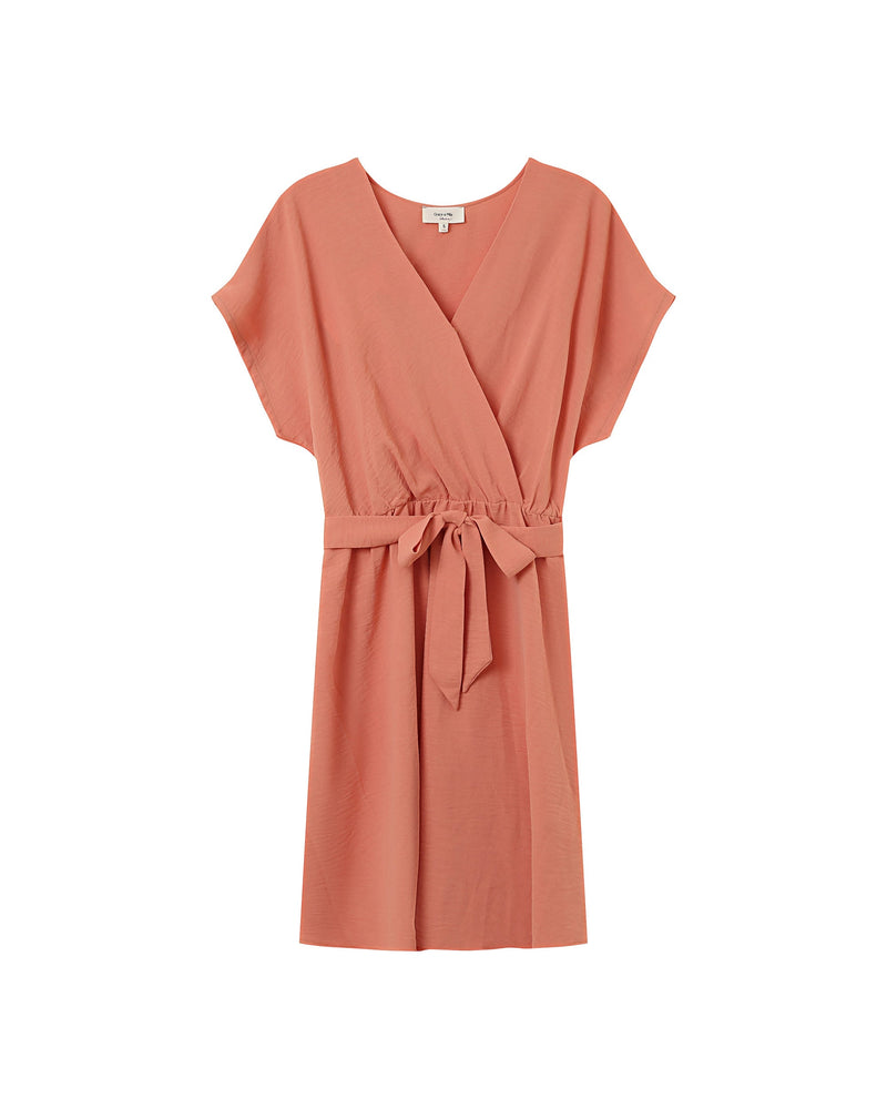Peach Papaya Sleeveless Short Dress