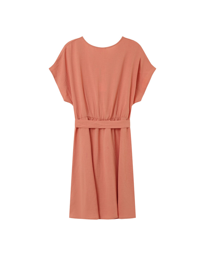 Peach Papaya Sleeveless Short Dress