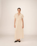 Robe Longue Papillon - Beige