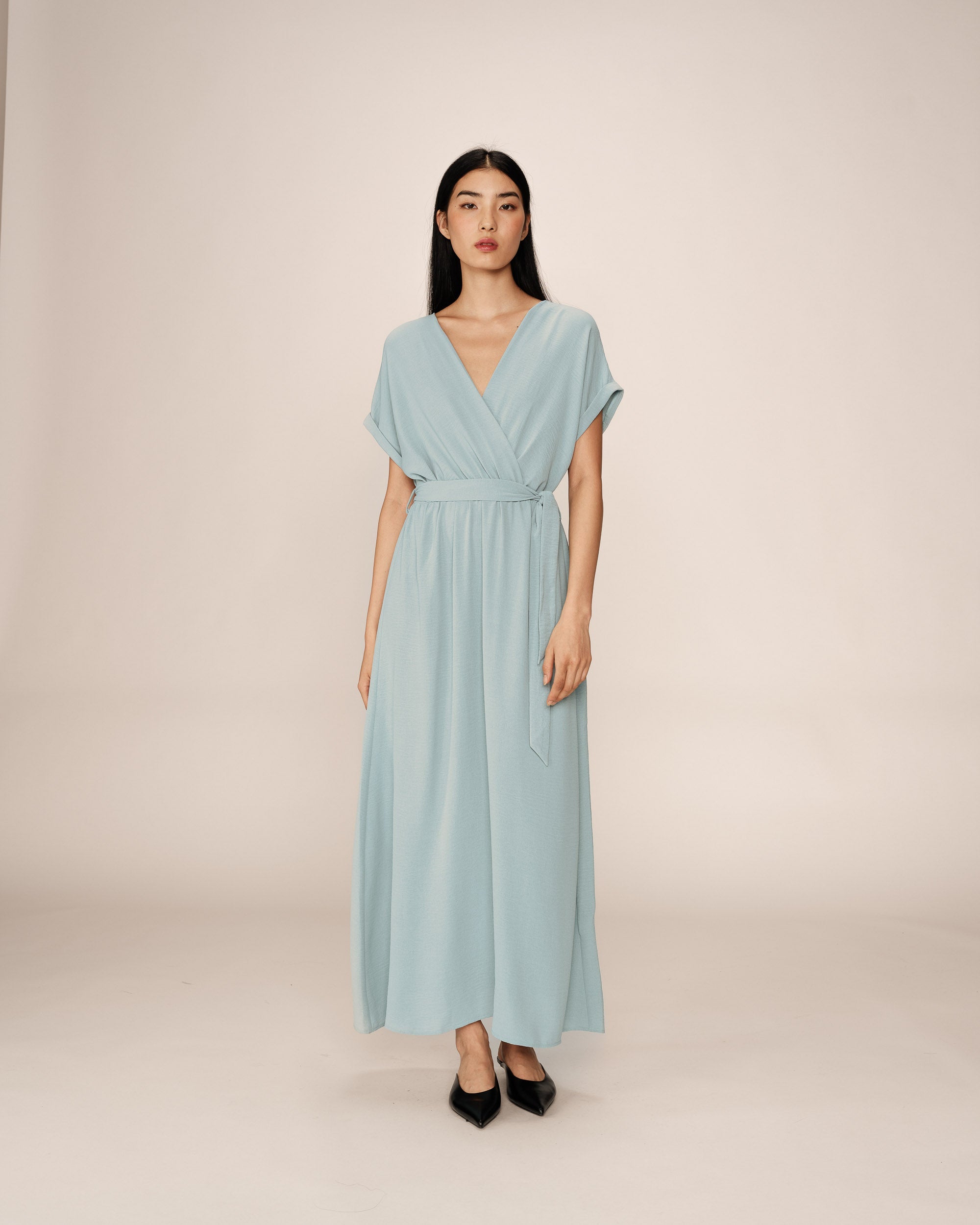Robe Longue Papillon - Bleu