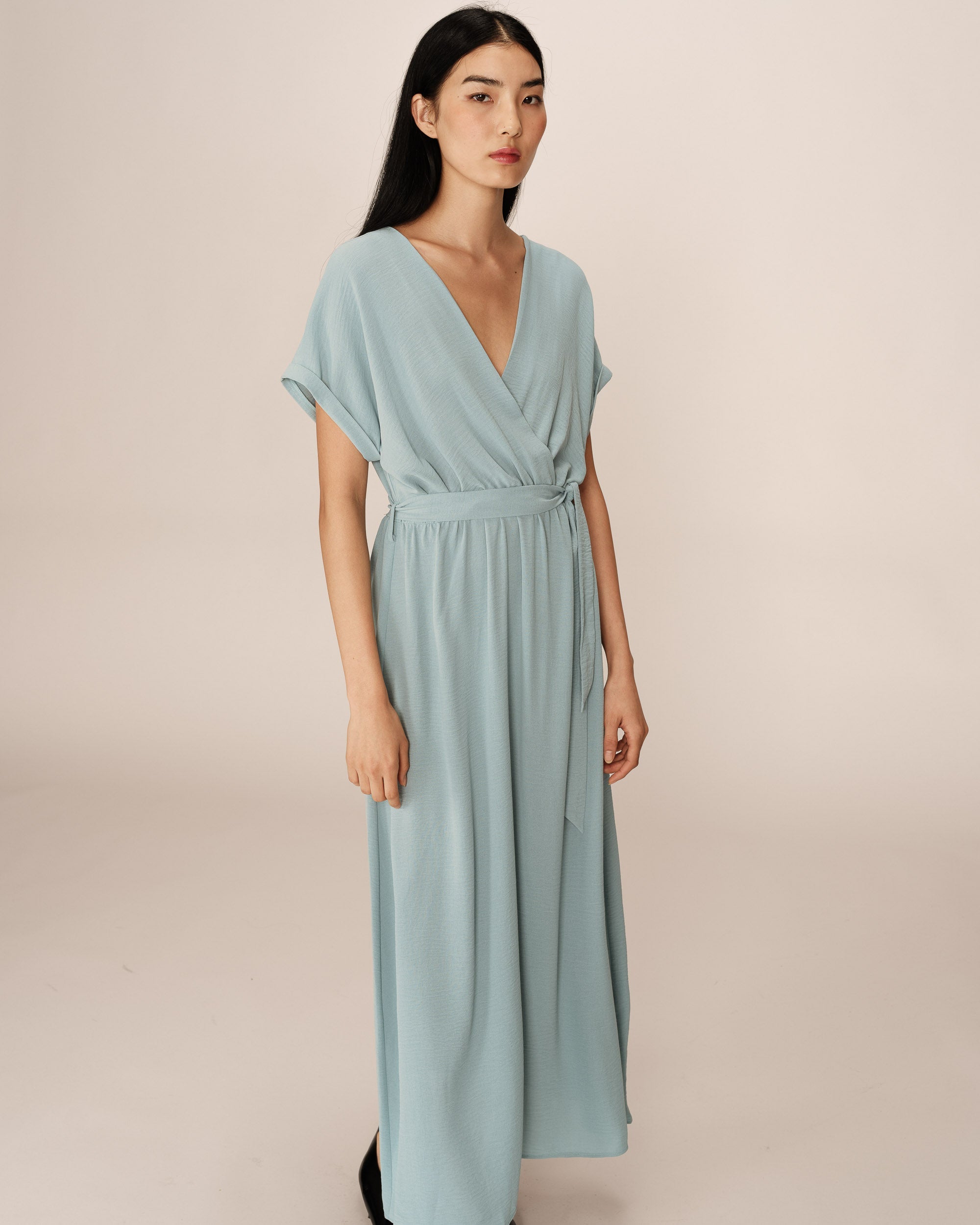 Robe Longue Papillon - Bleu