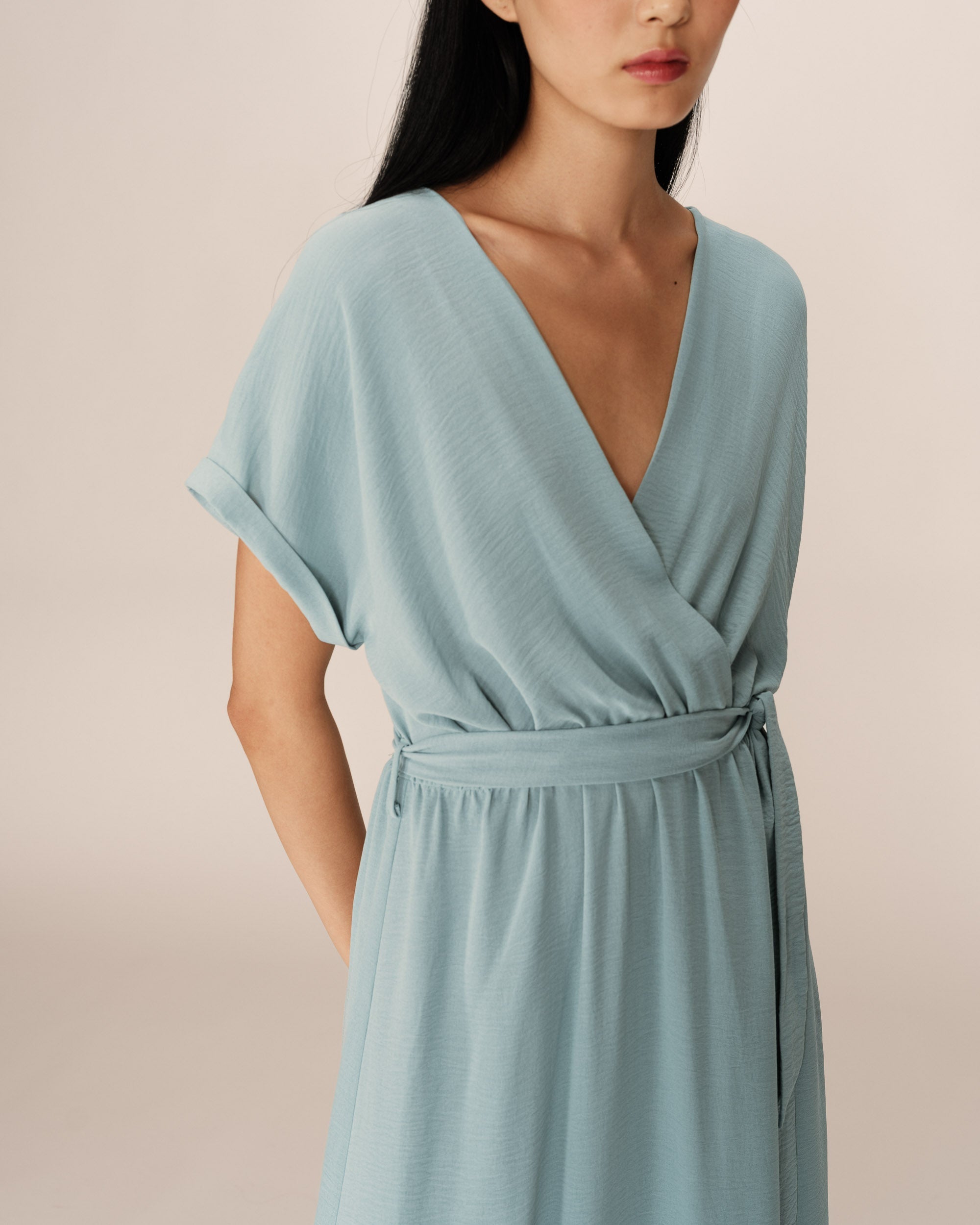 Robe Longue Papillon - Bleu