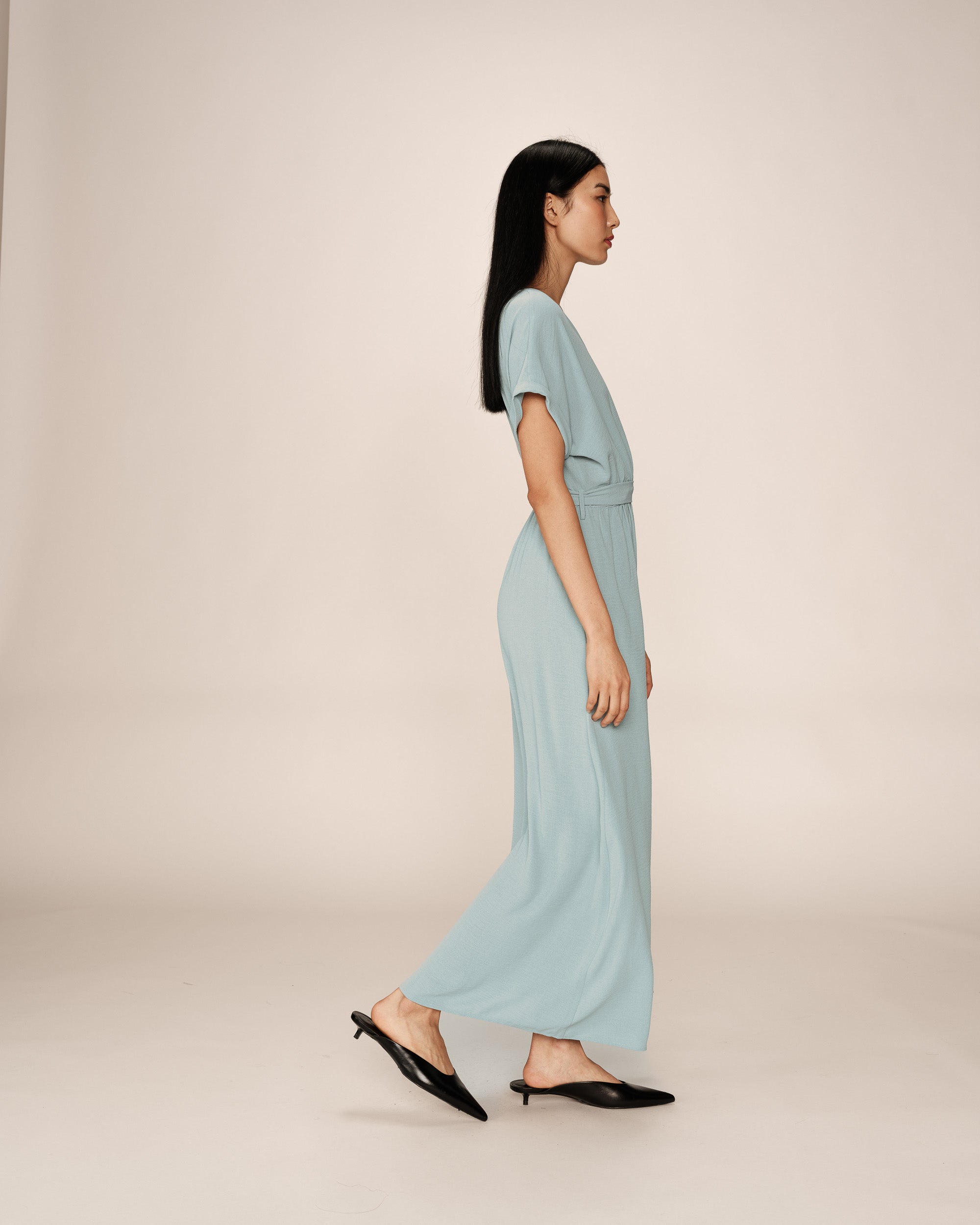 Robe Longue Papillon - Bleu