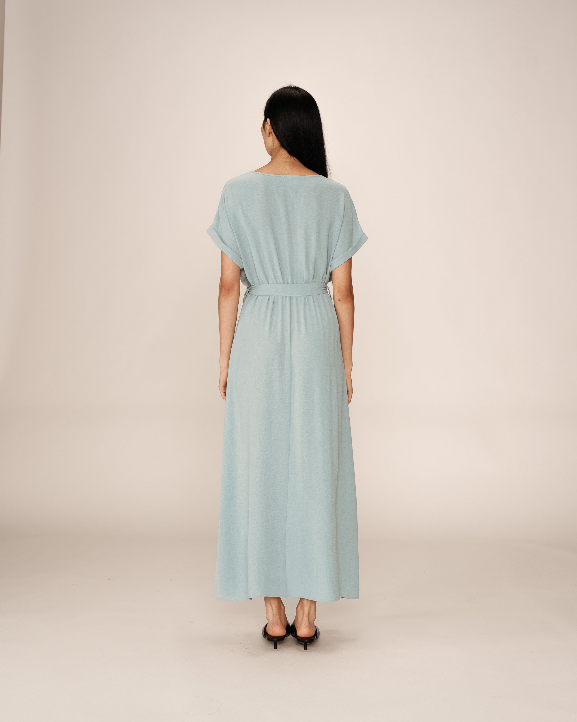 Robe Longue Papillon - Bleu
