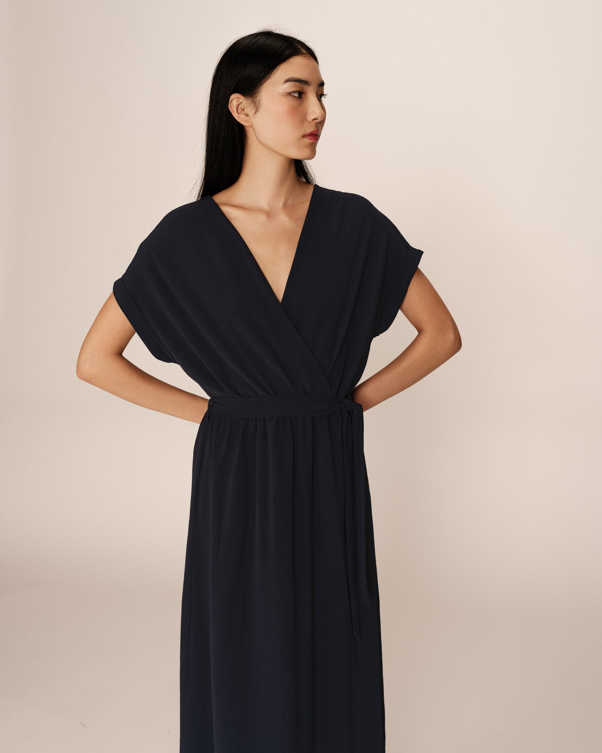 Papillon Long Dress - Navy