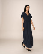 Papillon Long Dress - Navy