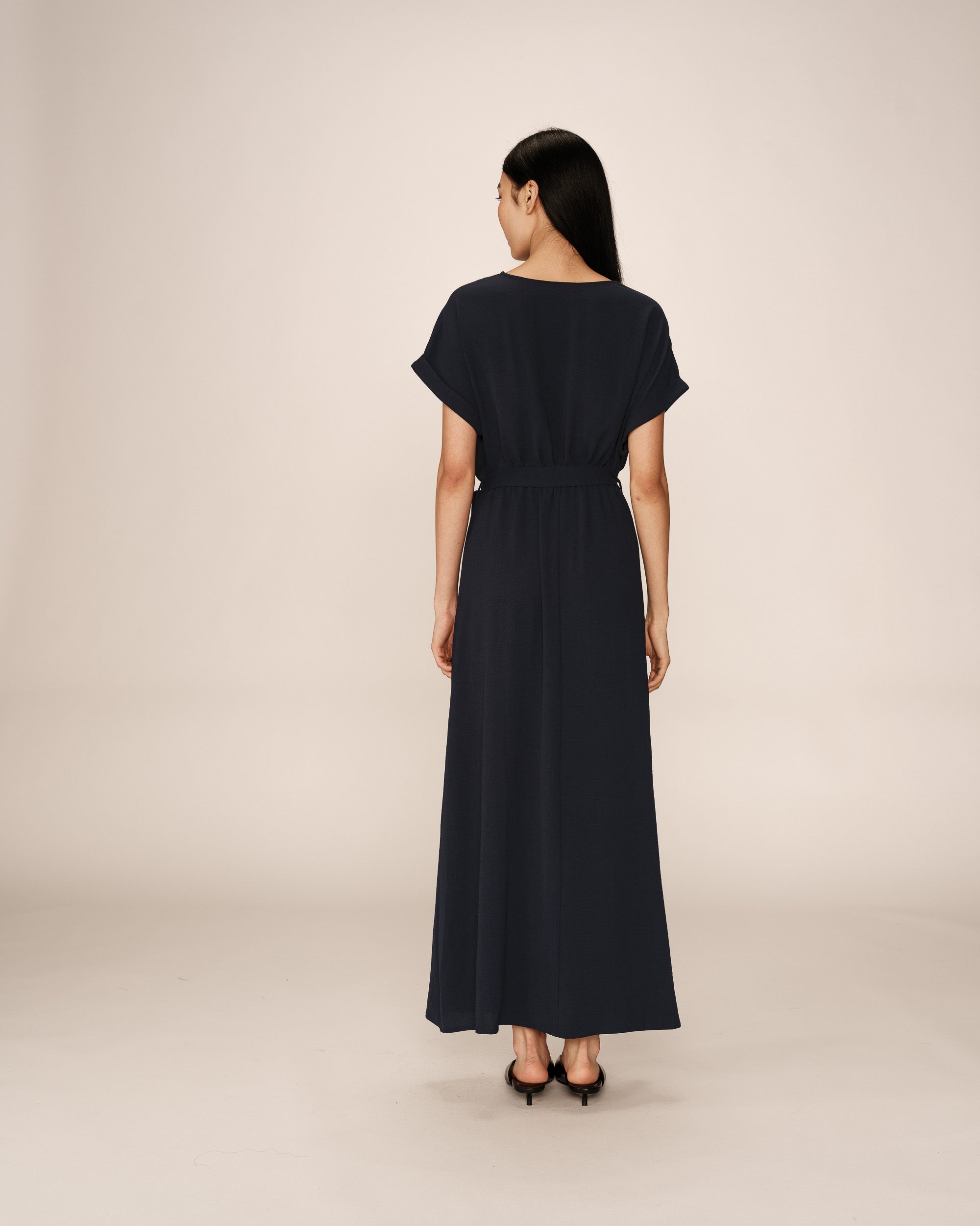 Papillon Long Dress - Navy