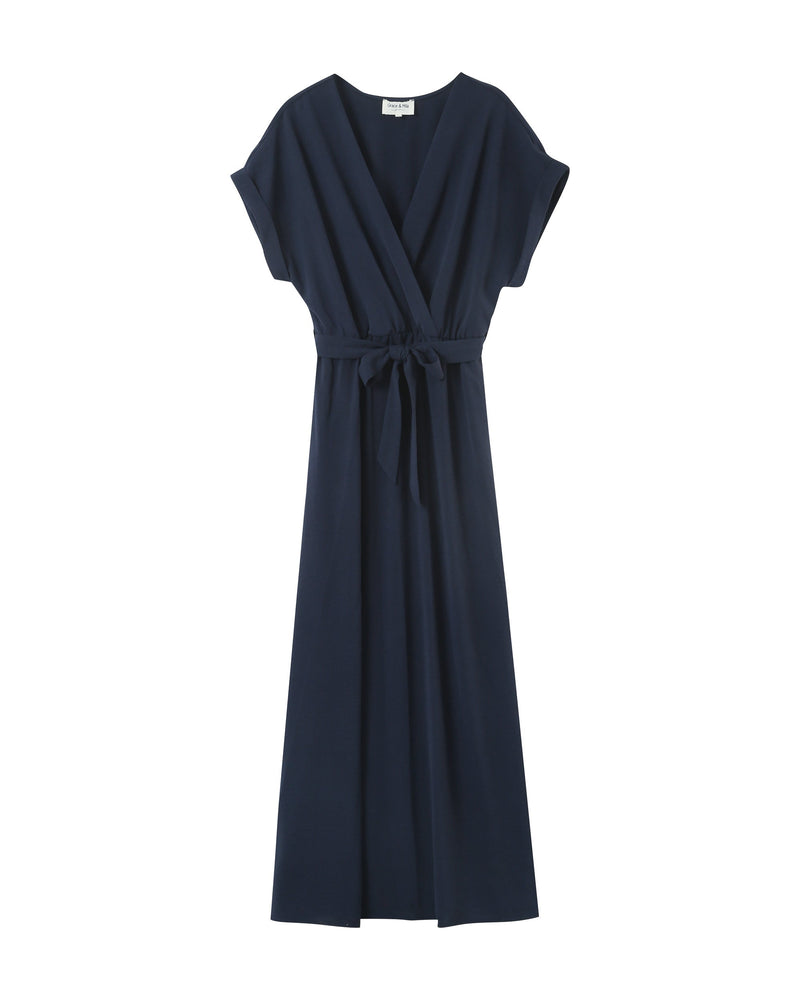 Vestido largo mariposa - Azul marino