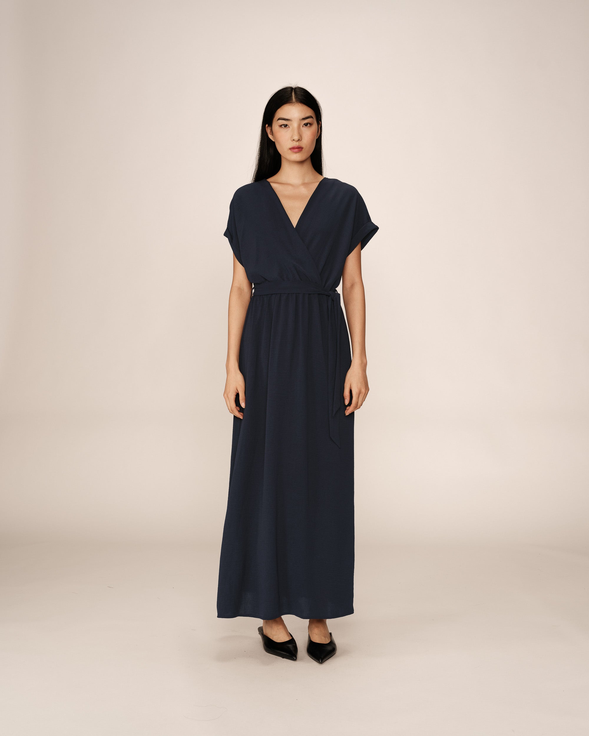 Papillon Long Dress - Navy