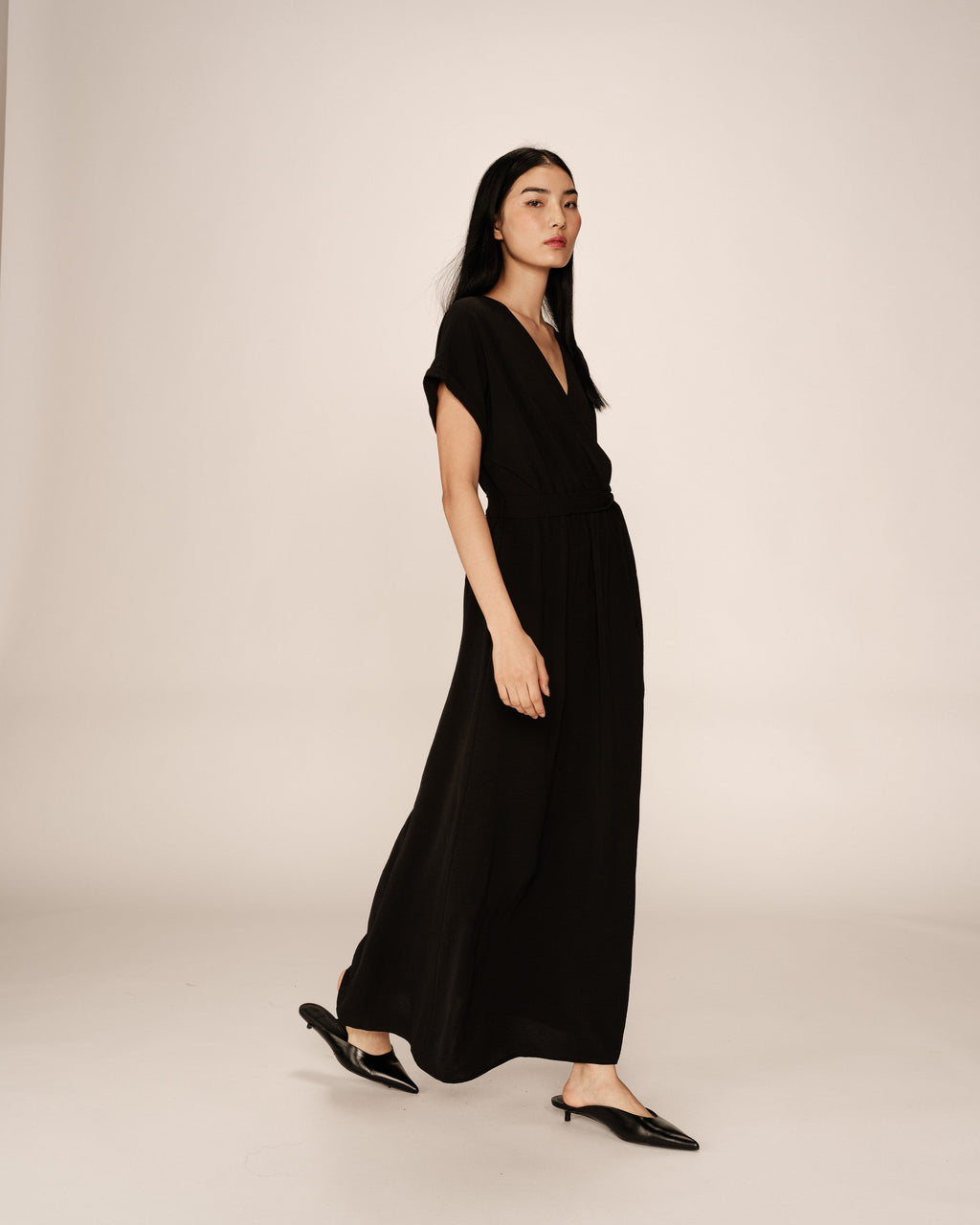 Robe Longue Papillon - Noir