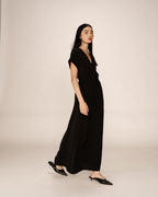 Robe Longue Papillon - Noir