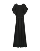 Vestido largo trapecio mariposa negro