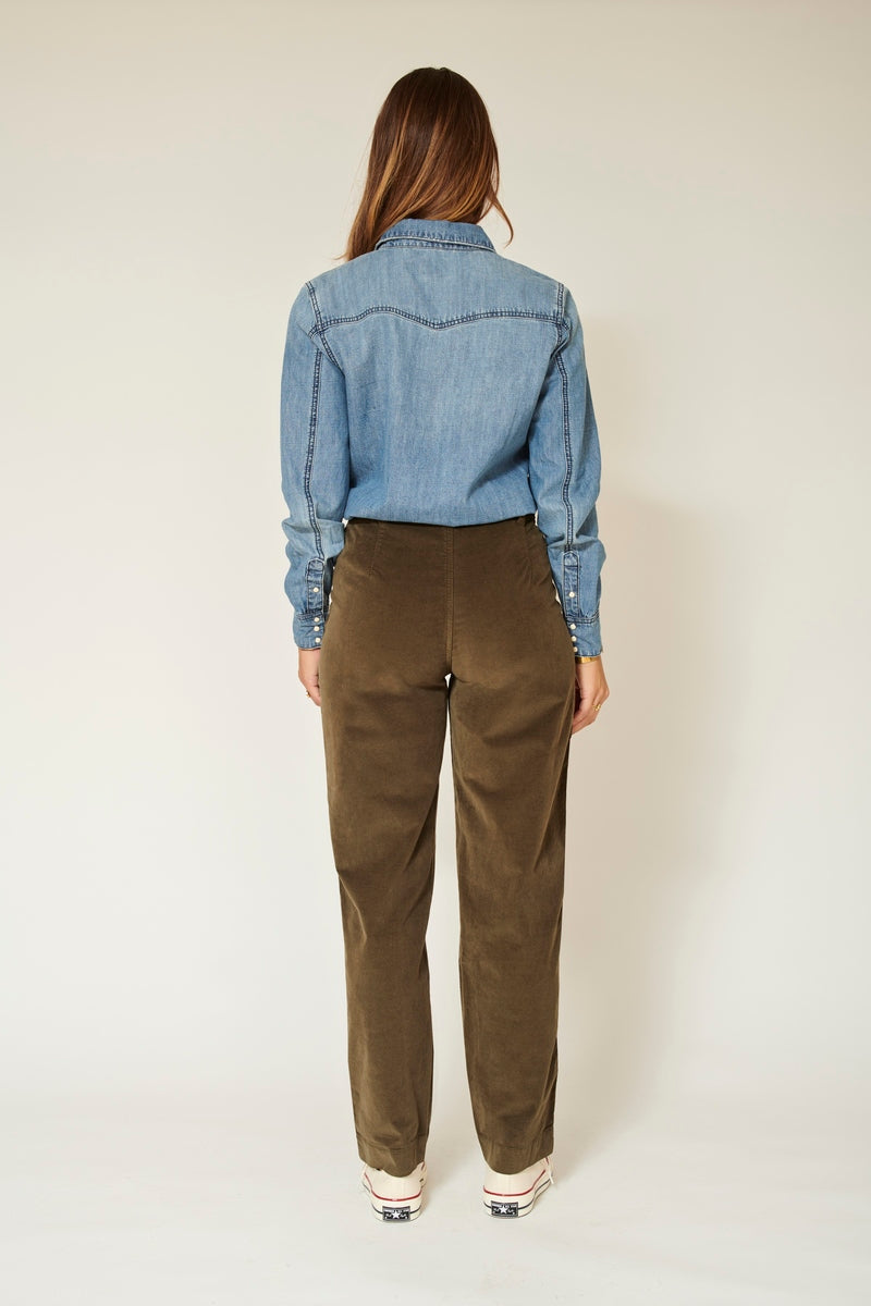 Parade.New Velvet.Vl Trousers - Khaki