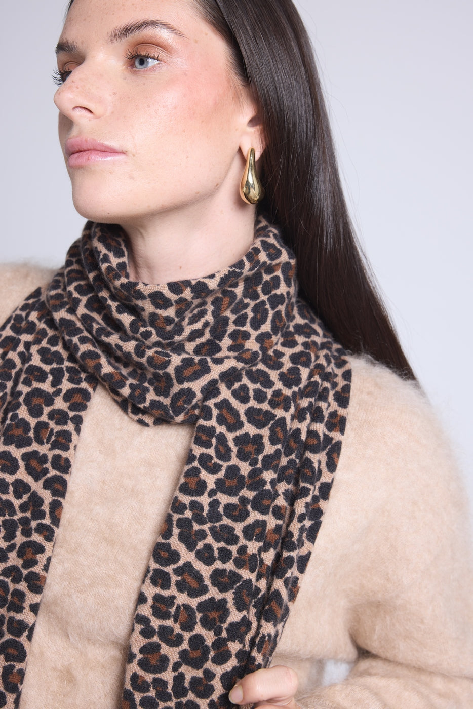 Bufanda Pardy - Beige Leopardo - Unisex
