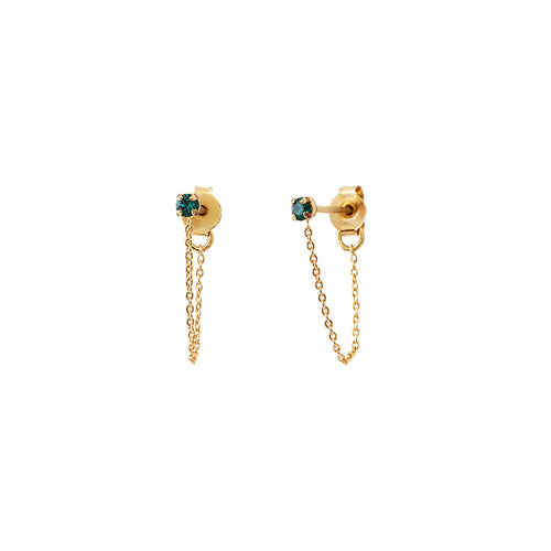 Boucles D'Oreilles Paris Chaine Emerald