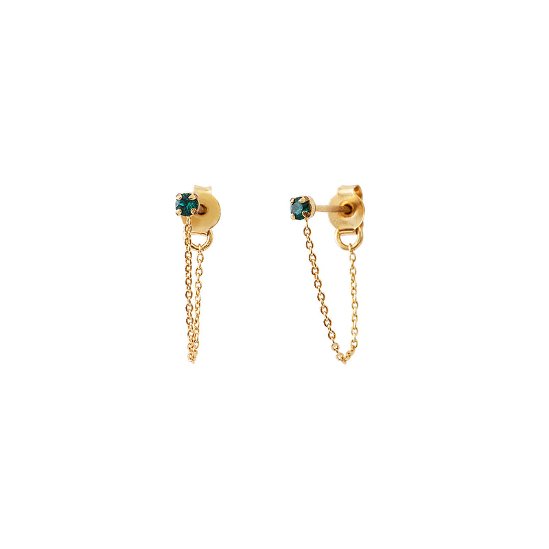 Boucles D'Oreilles Paris Chaine Emerald