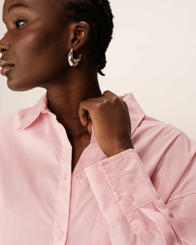 Camisa oversize rosa París