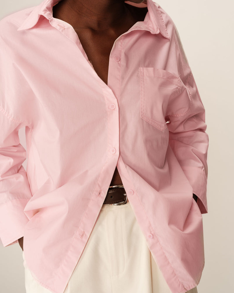 Camisa oversize rosa París
