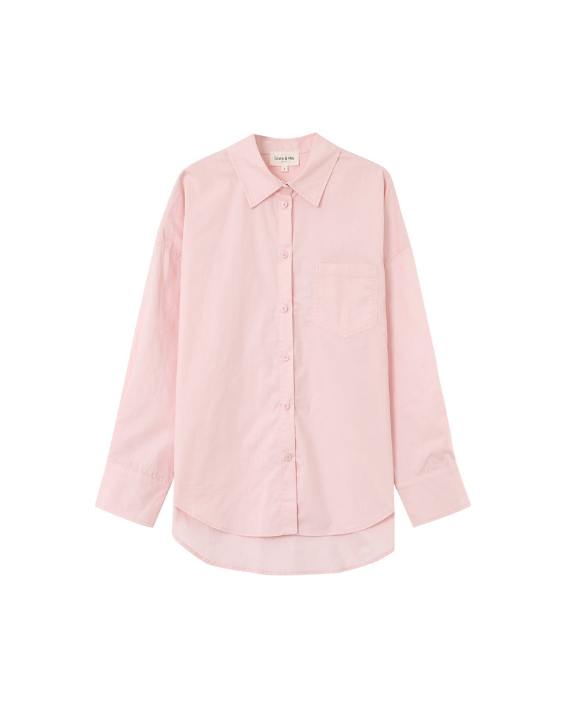 Camisa oversize rosa París