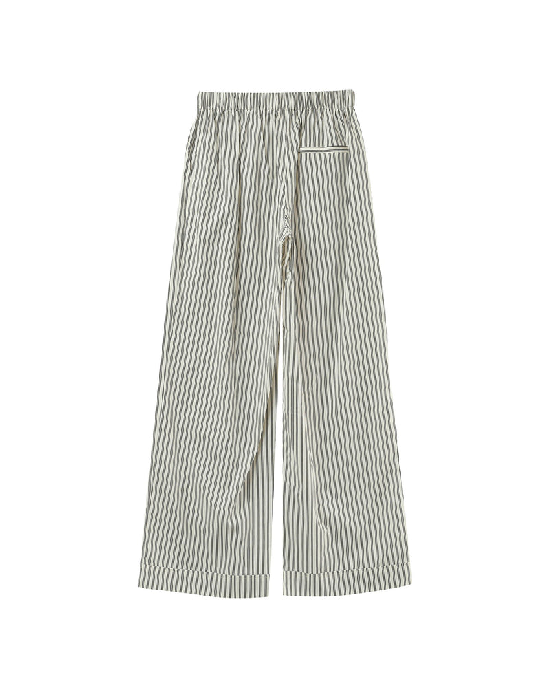 Pantalón Ancho Rayas Parmentier Crudo